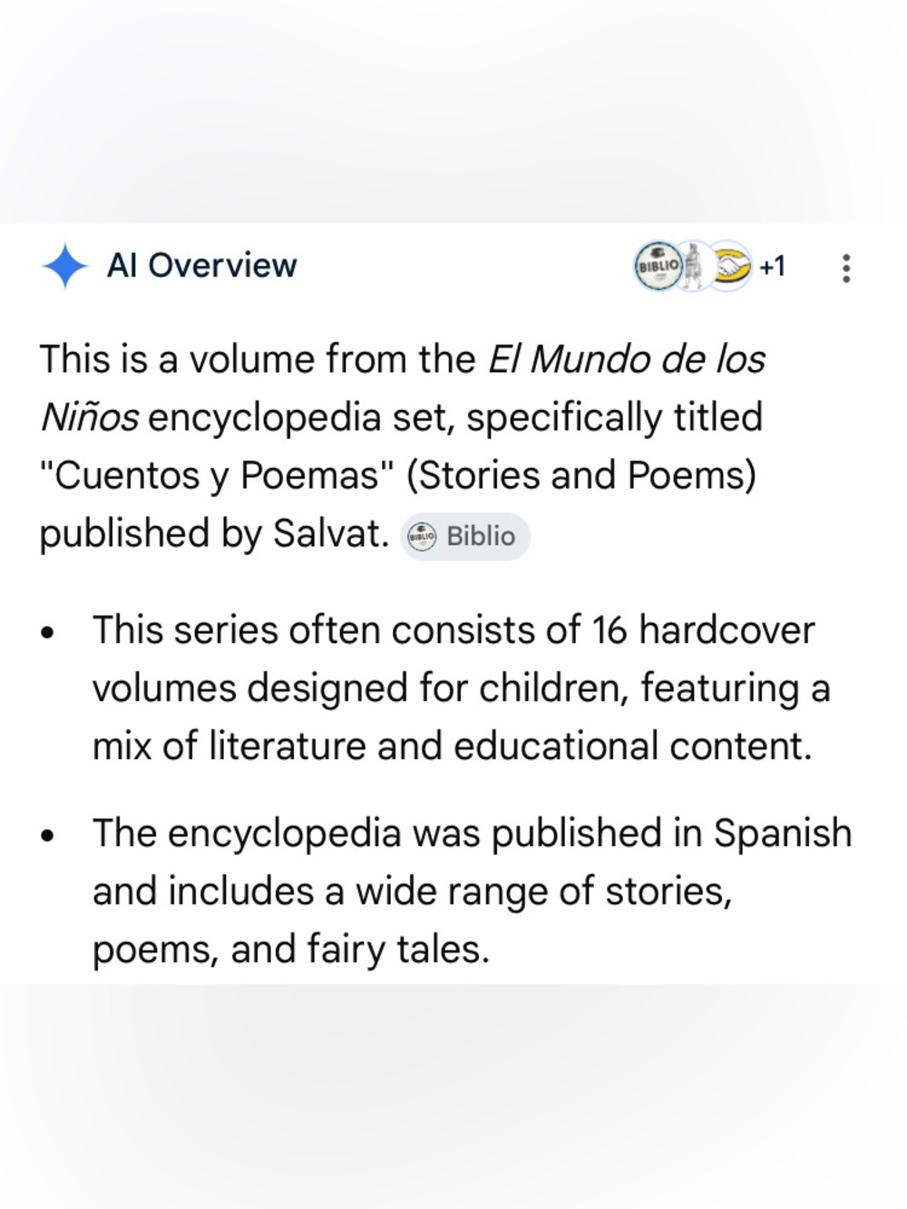 Spanish Language Book - Cuentos y Poemas, El Mundo de los Niños - Picture 3 of 12